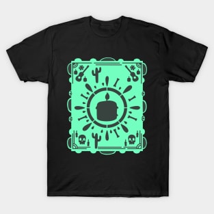 Día De Los Muertos - Mint Green - Papel Picado - Black Candle T-Shirt